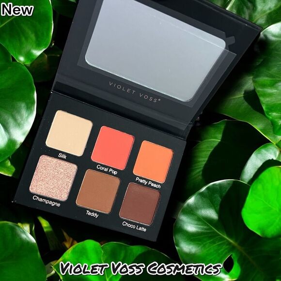 NEW NIB Violet Voss Cosmetics Coral Pop 6 Color Pressed Pigment Eyeshadow Palet - Picture 7 of 7